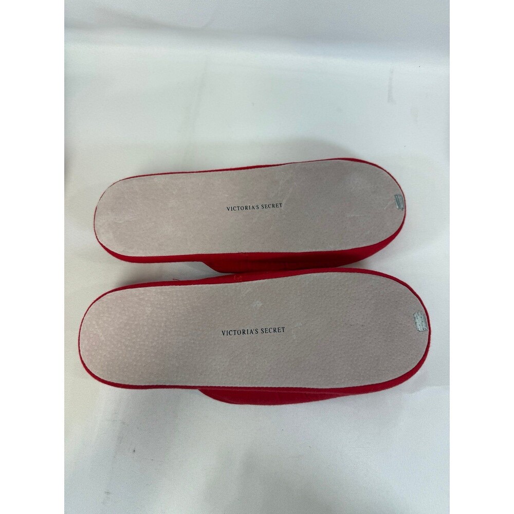 Victoria’s Secret Women’s Slippers RED Size Large (9/10) NWT - Picture 2 of 4
